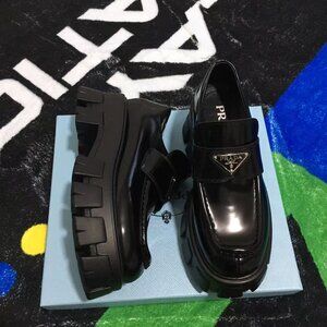 Women's Prada black loafers